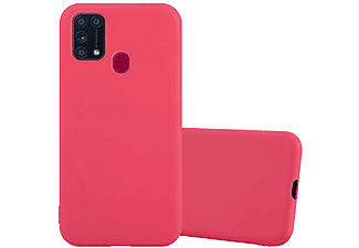 carcasa de móvil  - Funda flexible para móvil - Carcasa de TPU Silicona ultrafina CADORABO, Samsung, Galaxy M31, candy rojo