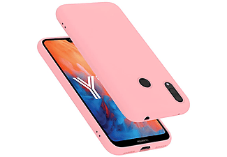 carcasa de móvil  - Funda flexible para móvil - Carcasa de TPU Silicona ultrafina CADORABO, Huawei, Y7 2019 / Y7 PRIME 2019, liquid rosa