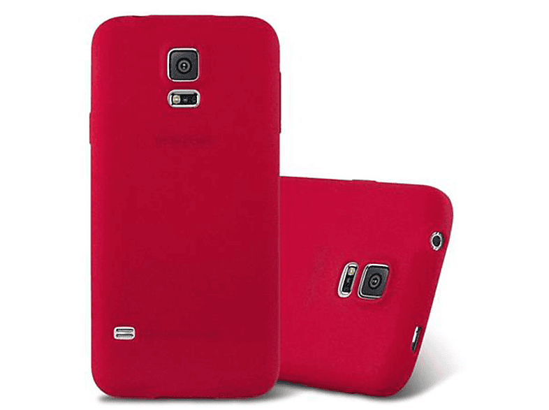CADORABO TPU Frosted Schutzhülle, Backcover, Samsung, Galaxy S5 / S5 NEO, FROST ROT