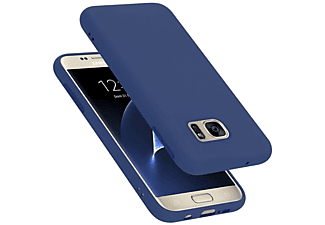 carcasa de móvil  - Funda flexible para móvil - Carcasa de TPU Silicona ultrafina CADORABO, Samsung, Galaxy S7, liquid azul