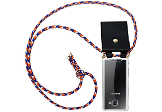 carcasa de móvil  - Funda flexible para móvil - Carcasa de TPU Silicona ultrafina CADORABO, Samsung, Galaxy A5 2016, naranja azul blanco