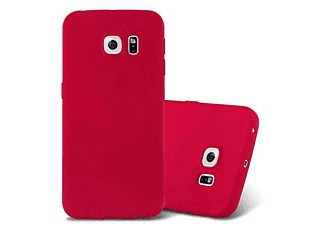 carcasa de móvil Funda flexible para móvil - Carcasa de TPU Silicona ultrafina;CADORABO, Samsung, Galaxy S6 EDGE, frost rojo
