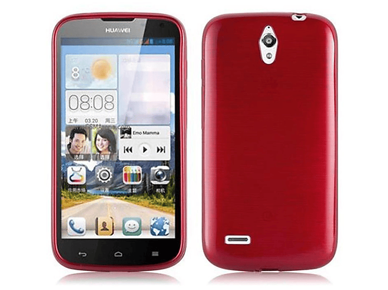 CADORABO TPU Brushed Hülle, G610, ROT Huawei, Backcover, ASCEND
