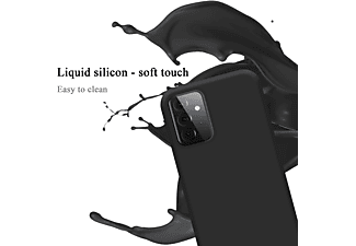 carcasa de móvil  - Funda flexible para móvil - Carcasa de TPU Silicona ultrafina CADORABO, Samsung, Galaxy A72 5G, liquid negro