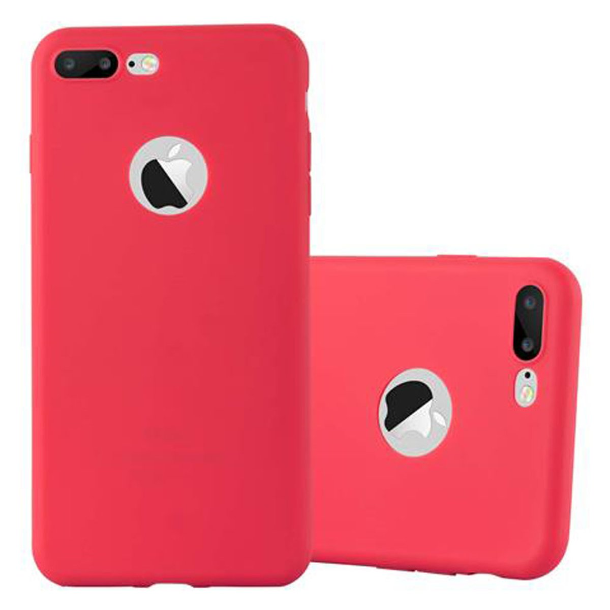 PLUS Style, 8 / PLUS Backcover, CANDY Apple, 7 iPhone im 7S / Candy ROT PLUS, CADORABO TPU Hülle