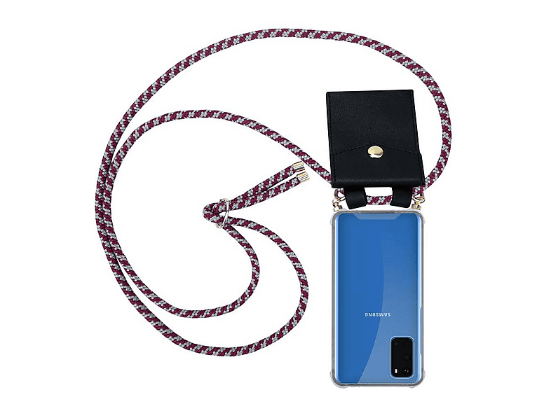 Handykette Für OnePlus Nord 2 5G – Transparente Hülle Mit Band Zum Umhängen, Schwarz, Längenverstellbar