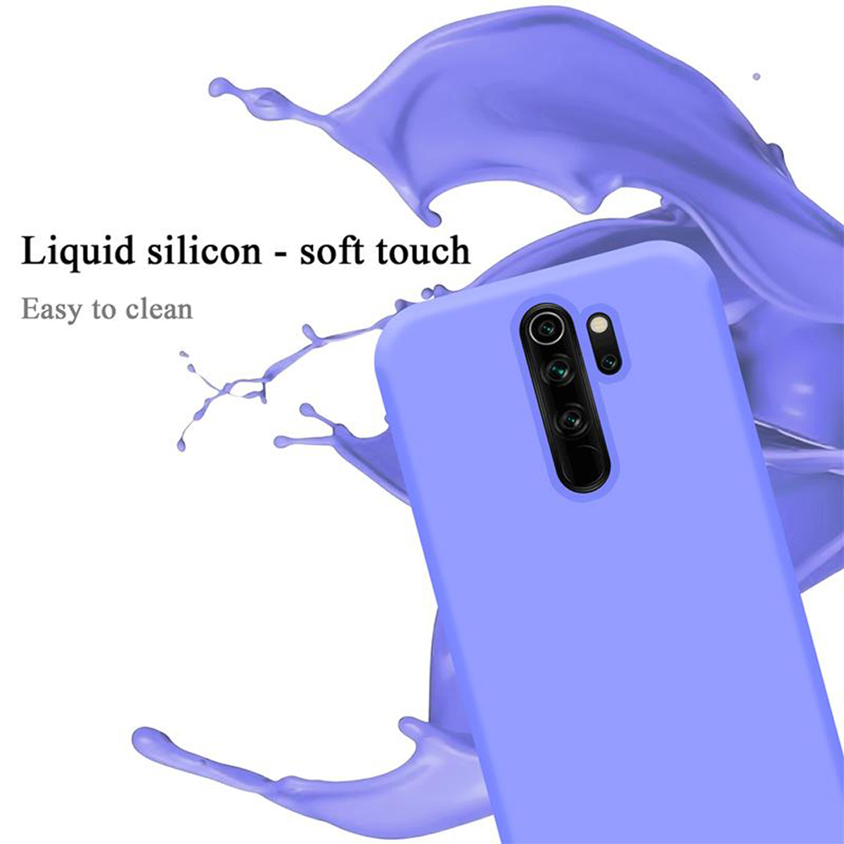 CADORABO Liquid LILA HELL 8 Style, im LIQUID PRO, Backcover, Silicone Xiaomi, Hülle NOTE Case RedMi