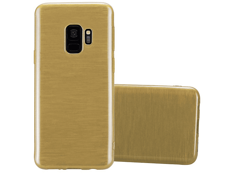 Galaxy Hülle, CADORABO TPU Samsung, GOLD Backcover, Brushed S9,