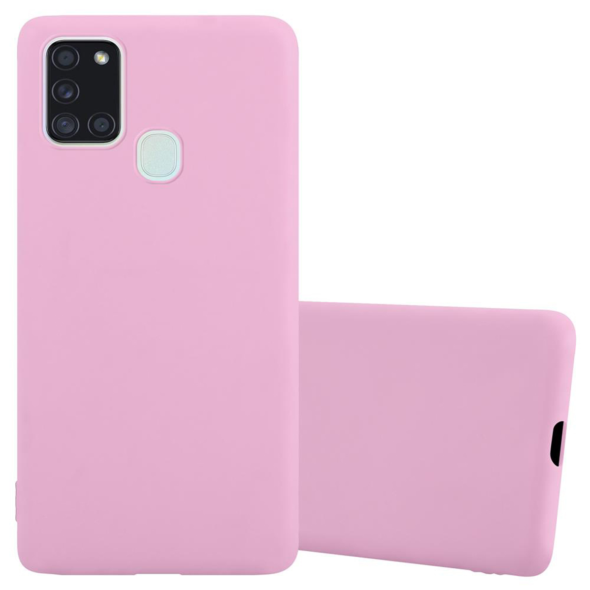 Hülle Samsung, CADORABO A21s, ROSA Galaxy im TPU CANDY Candy Style, Backcover,