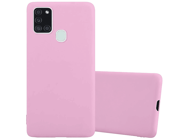 CADORABO Hülle im TPU Candy Galaxy A21s, Samsung, Style, Backcover, ROSA CANDY