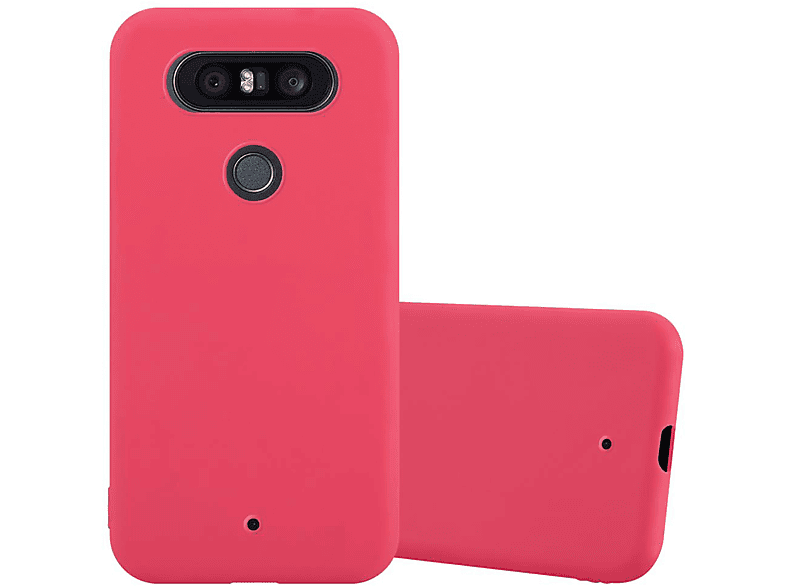 CADORABO Hülle Candy Backcover, TPU ROT LG, Q8, Style, CANDY im