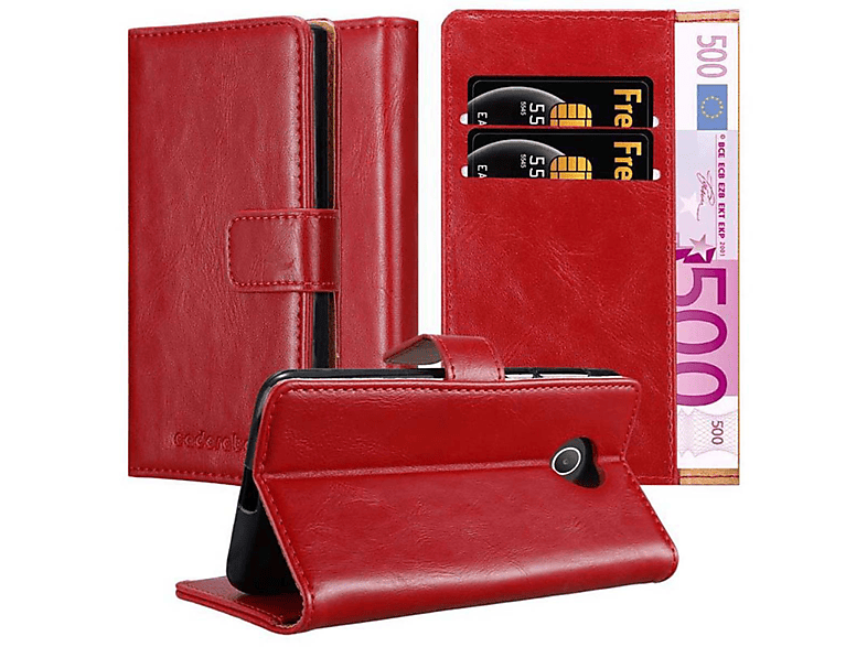 Book / Luxury Huawei, Y331 CADORABO Y3C / Hülle Y330 Y360, Bookcover, Style, ROT WEIN / Y3 /