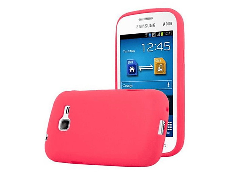 CADORABO TPU Galaxy Backcover, Schutzhülle, FROST Frosted TREND ROT Samsung, LITE