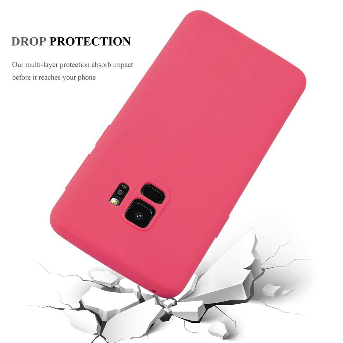 CADORABO Hülle S9, Backcover, Candy Samsung, CANDY TPU ROT Galaxy im Style