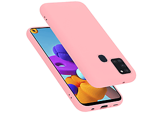 carcasa de móvil  - Funda flexible para móvil - Carcasa de TPU Silicona ultrafina CADORABO, Samsung, Galaxy A21s, liquid rosa