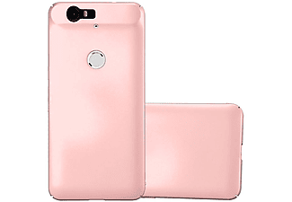 carcasa de móvil  - Funda rígida para móvil de plástico duro – Carcasa Hard Cover protección CADORABO, LG, Nexus 6P, metal oro rosa
