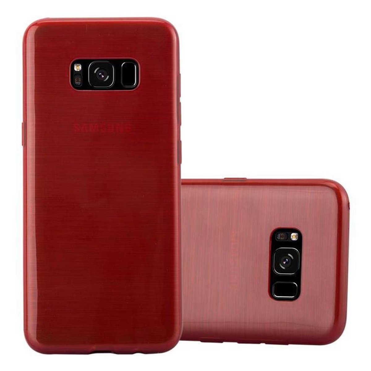 S8, CADORABO Galaxy ROT Hülle, Backcover, TPU Samsung, Brushed