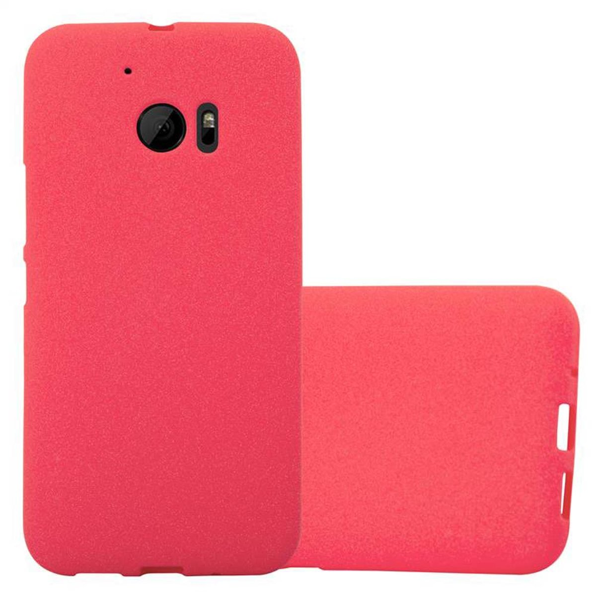 CADORABO TPU Frosted Schutzhülle, FROST HTC, Backcover, ROT M10, ONE