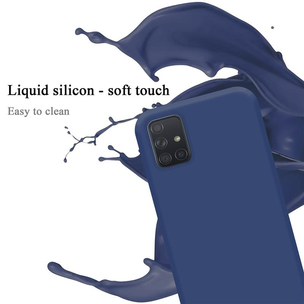 Silicone LIQUID Backcover, Galaxy 4G, Liquid Case A71 CADORABO Samsung, Hülle im BLAU Style,