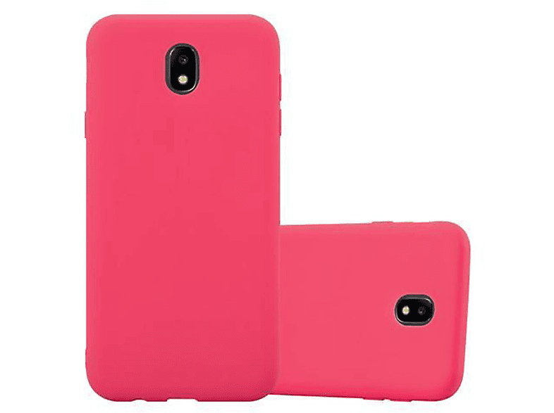 CADORABO Hülle im TPU Candy Style, Backcover, Samsung, Galaxy J7 2017, CANDY ROT