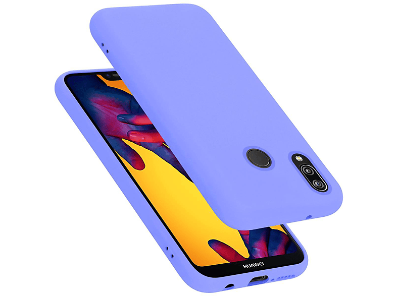 CADORABO Hülle im LILA HELL LIQUID 2018 3E, Case / NOVA Silicone Liquid Backcover, Style, LITE Huawei, P20