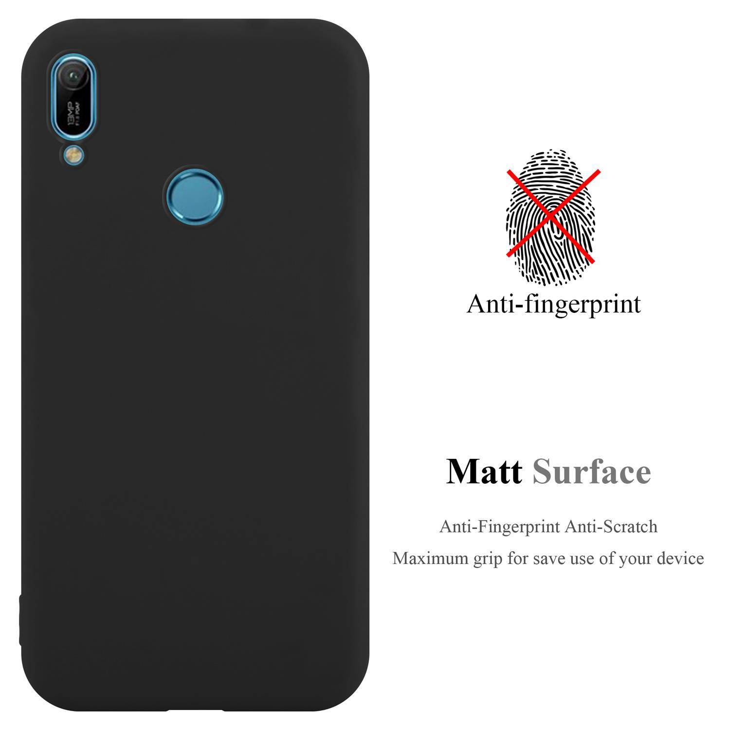 Una custodia nera per telefono con funzione anti-impronta e superficie opaca.