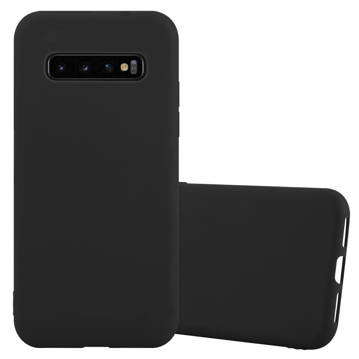 CADORABO Hülle Galaxy S10 PLUS, TPU im SCHWARZ Style, CANDY Candy Samsung, Backcover