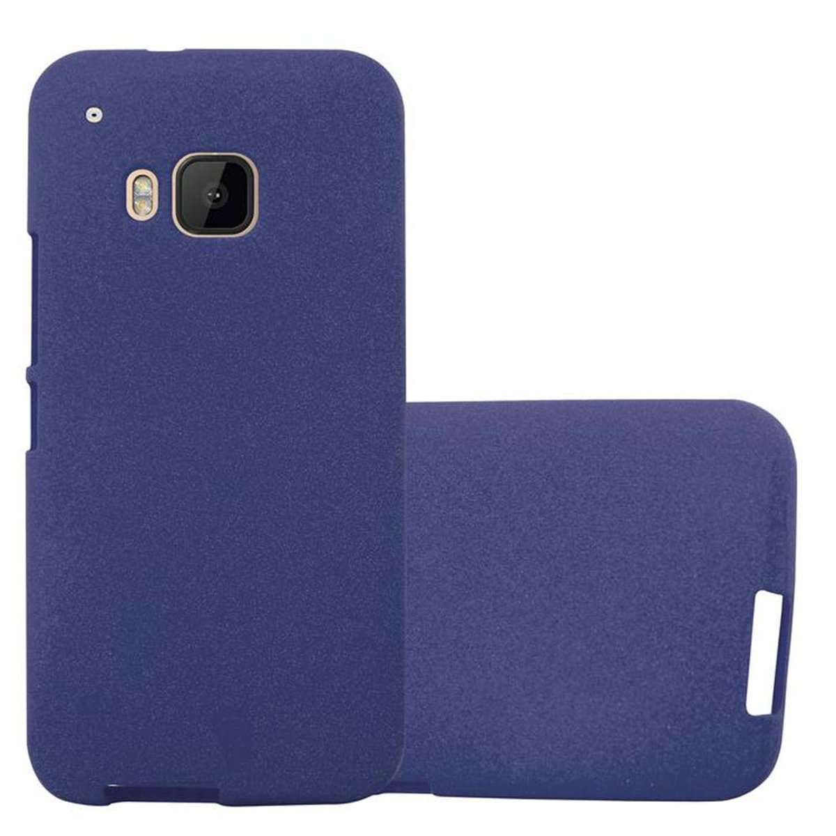 Backcover, DUNKEL Schutzhülle, TPU HTC, FROST ONE BLAU Frosted CADORABO M9,