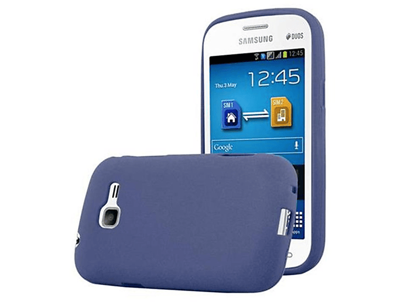 CADORABO TPU Backcover, Frosted Samsung, Galaxy TREND Schutzhülle, LITE, BLAU FROST DUNKEL