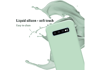 carcasa de móvil  - Funda flexible para móvil - Carcasa de TPU Silicona ultrafina CADORABO, Samsung, Galaxy S10 PLUS, liquid verde claro