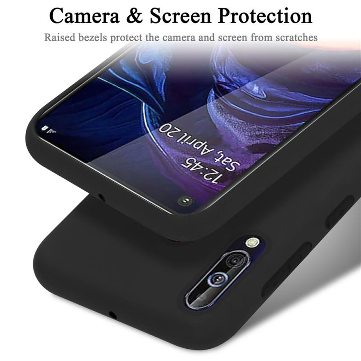Galaxy M40, Hülle Silicone im SCHWARZ Samsung, Backcover, / CADORABO Liquid Style, LIQUID A60 Case