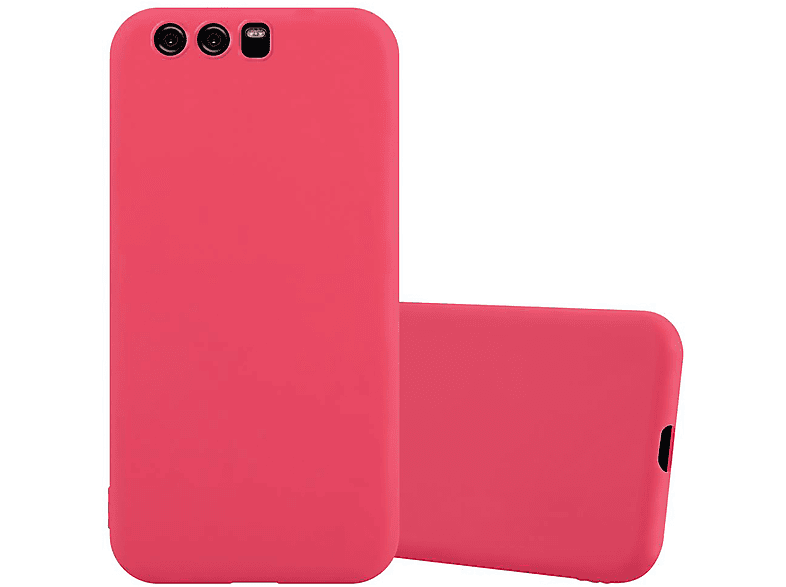 CADORABO Hülle P10, Huawei, Backcover, Candy Style, ROT TPU im CANDY