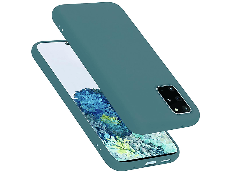 CADORABO Hülle im Liquid S20 LIQUID Case GRÜN Backcover, Samsung, Silicone Galaxy PLUS, Style