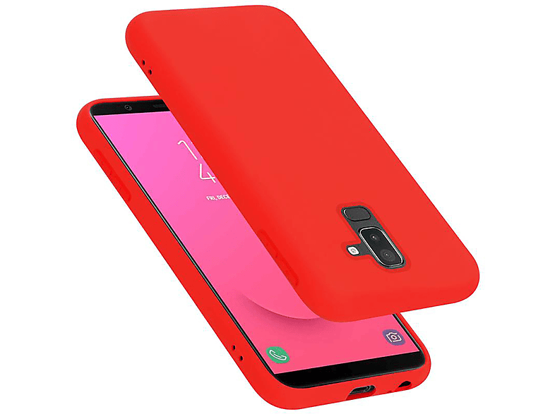Funda Para Huawei P30 Lite - Combinación Silicona TPU Y Cristal Templado, Diseño Bicolor Púrpura-rojo, Protección 360°