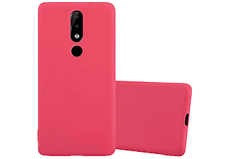 carcasa de móvil  - Funda flexible para móvil - Carcasa de TPU Silicona ultrafina CADORABO, Nokia, 5.1 PLUS / Nokia X5, candy rojo
