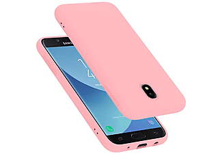carcasa de móvil  - Funda flexible para móvil - Carcasa de TPU Silicona ultrafina CADORABO, Samsung, Galaxy J7 2017 / J730 / J7 PRO, liquid rosa