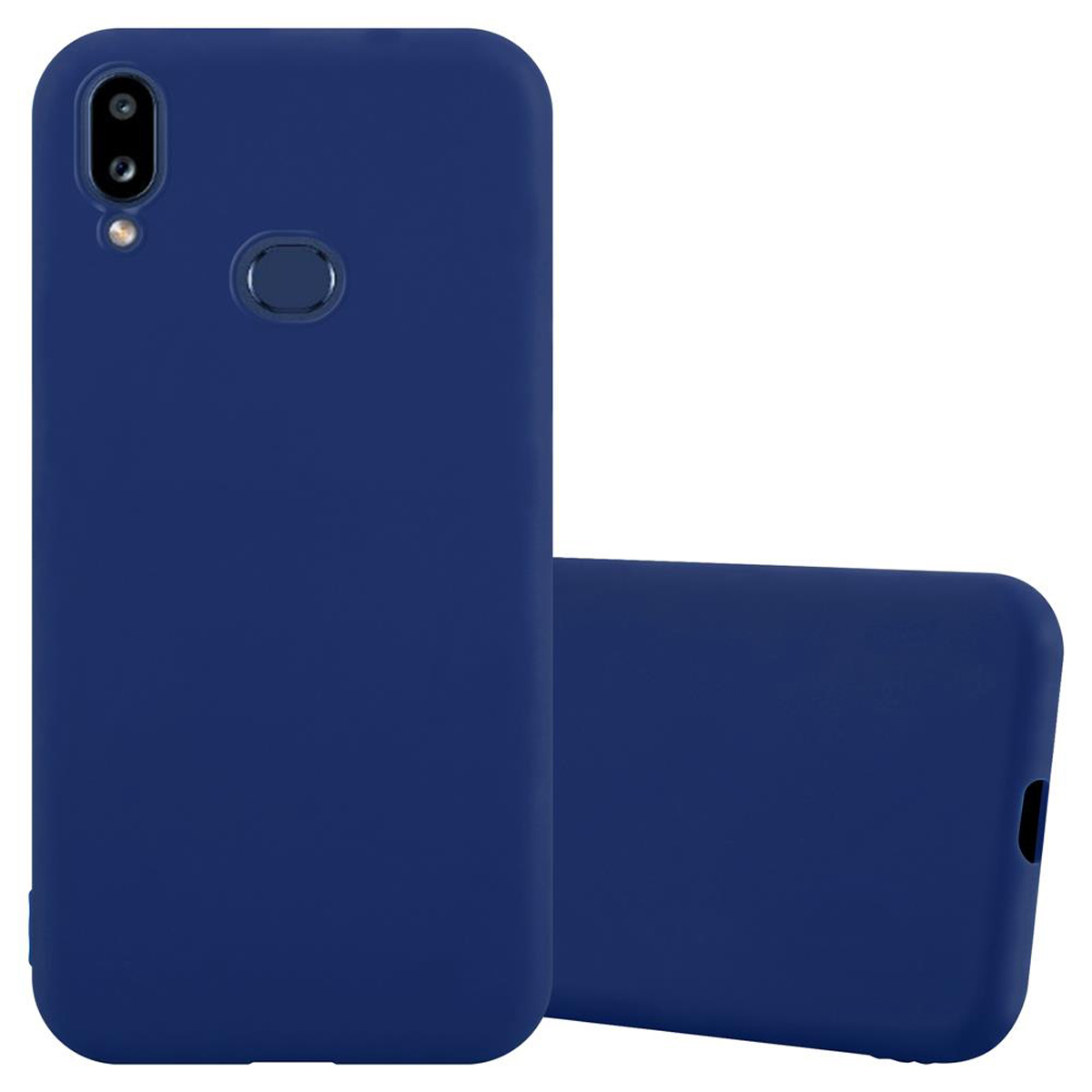 Candy DUNKEL Hülle A10s Backcover, Galaxy CADORABO Samsung, CANDY / BLAU TPU Style, M01s, im