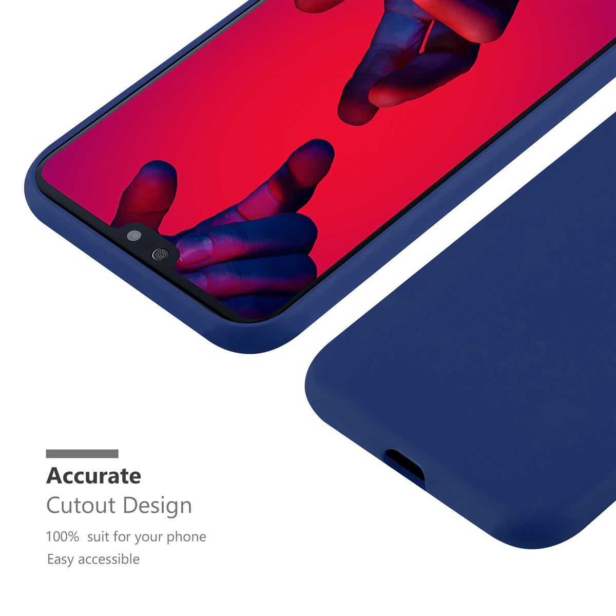 PLUS, P20 BLAU im Backcover, Huawei, P20 Hülle DUNKEL CADORABO PRO Style, CANDY Candy / TPU