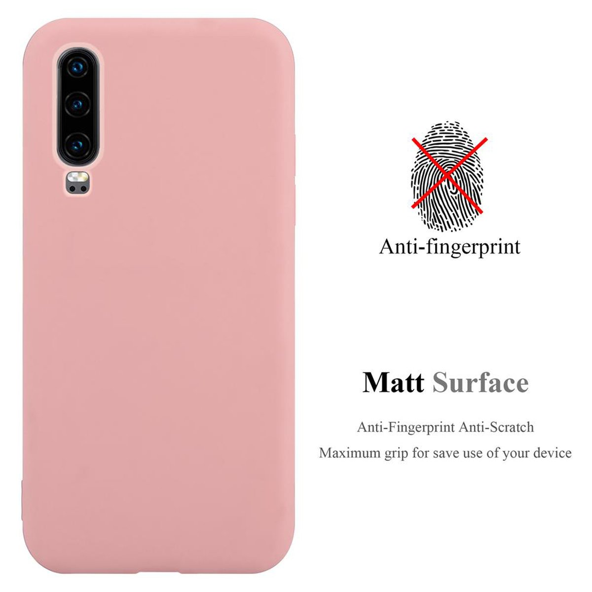 im Style, Backcover, Hülle CADORABO Candy TPU ROSA P30, CANDY Huawei,