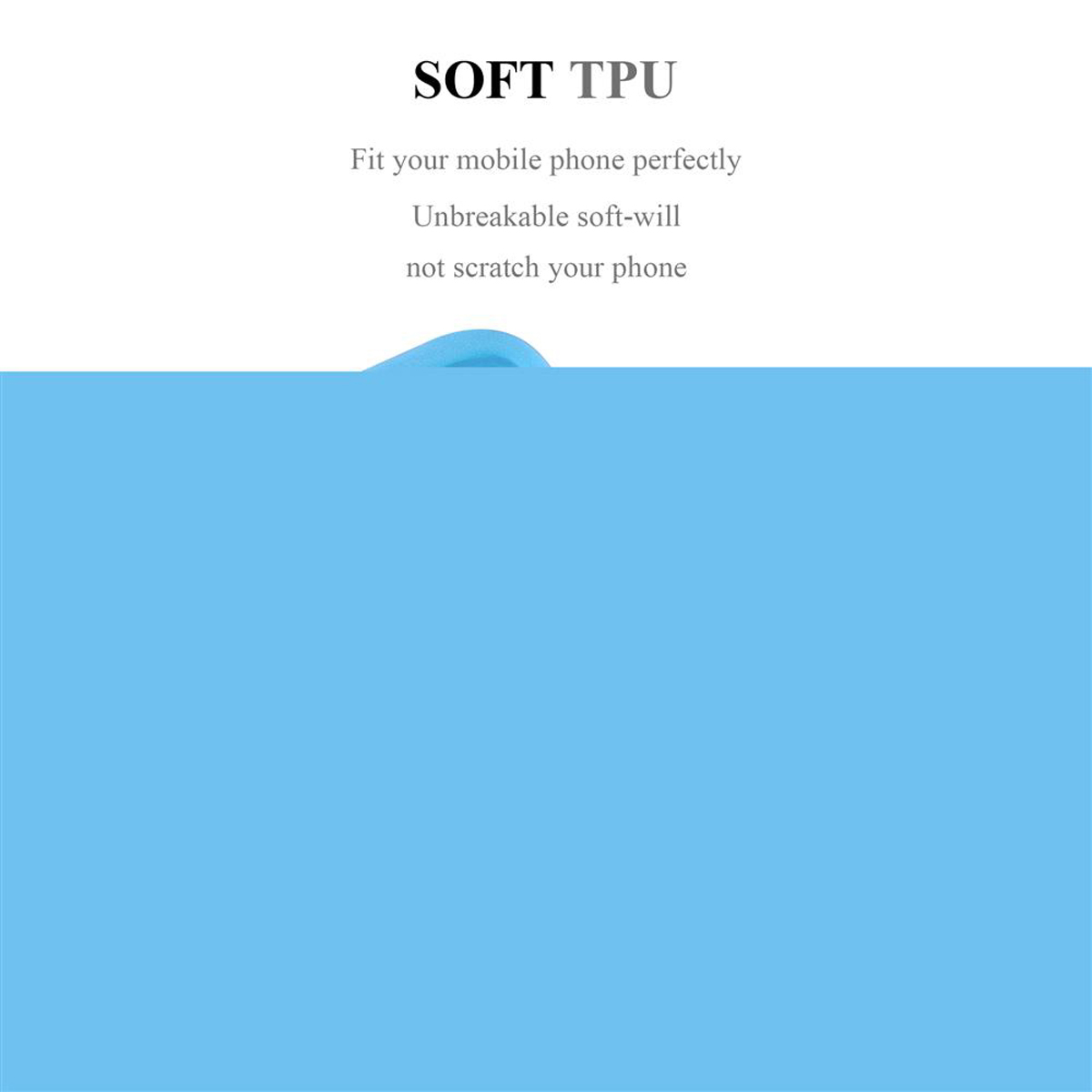 Testo 'SOFT TPU' e descrizione su sfondo blu.