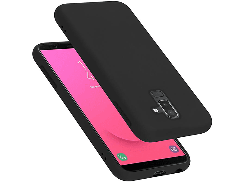 CADORABO Hülle Galaxy Backcover, Case Samsung, Silicone A6 SCHWARZ Liquid LIQUID PLUS Style, im 2018