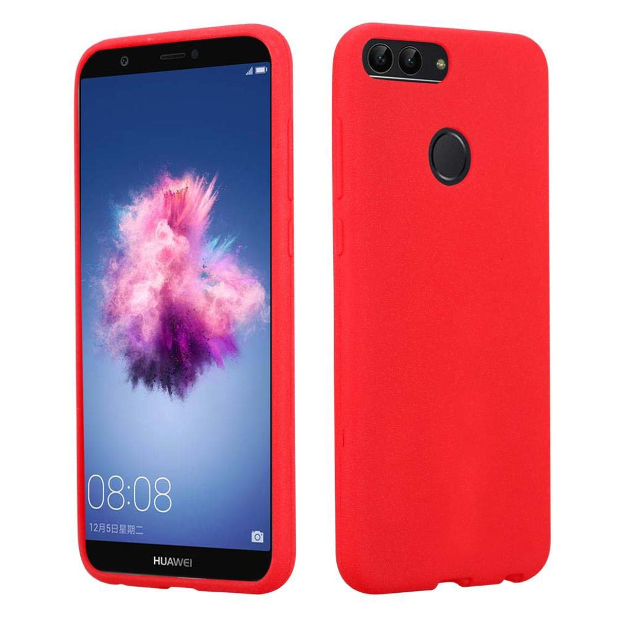 CADORABO 2018 / FROST Backcover, Huawei, Enjoy Schutzhülle, Frosted 7S, P ROT TPU SMART