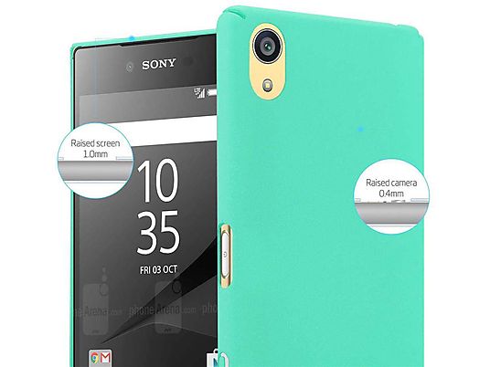 Funda - CADORABO Funda rígido estilo Frosty, Compatible con Sony Xperia Z5 PREMIUM, FROSTY VERDE