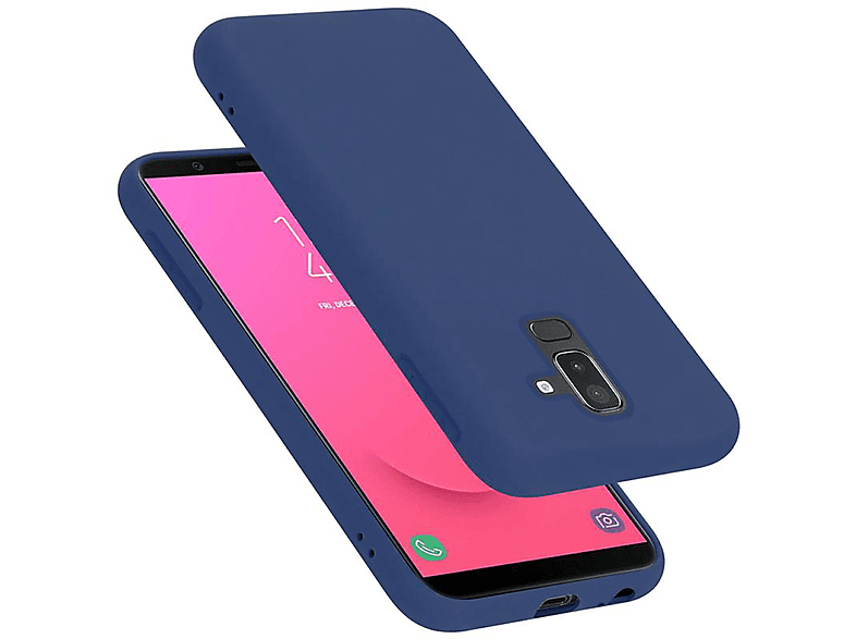 CADORABO Silicone Backcover, Hülle Galaxy im 2018, LIQUID PLUS Samsung, Liquid Style, BLAU A6 Case