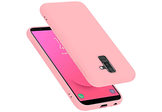 carcasa de móvil  - Funda flexible para móvil - Carcasa de TPU Silicona ultrafina CADORABO, Samsung, Galaxy A6 PLUS / J8, liquid rosa