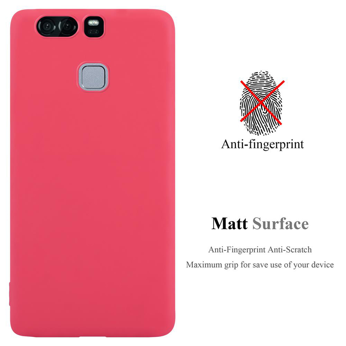 Eine rosa Handyhülle mit Anti-Fingerabdruck- und Anti-Kratz-Funktionen.
