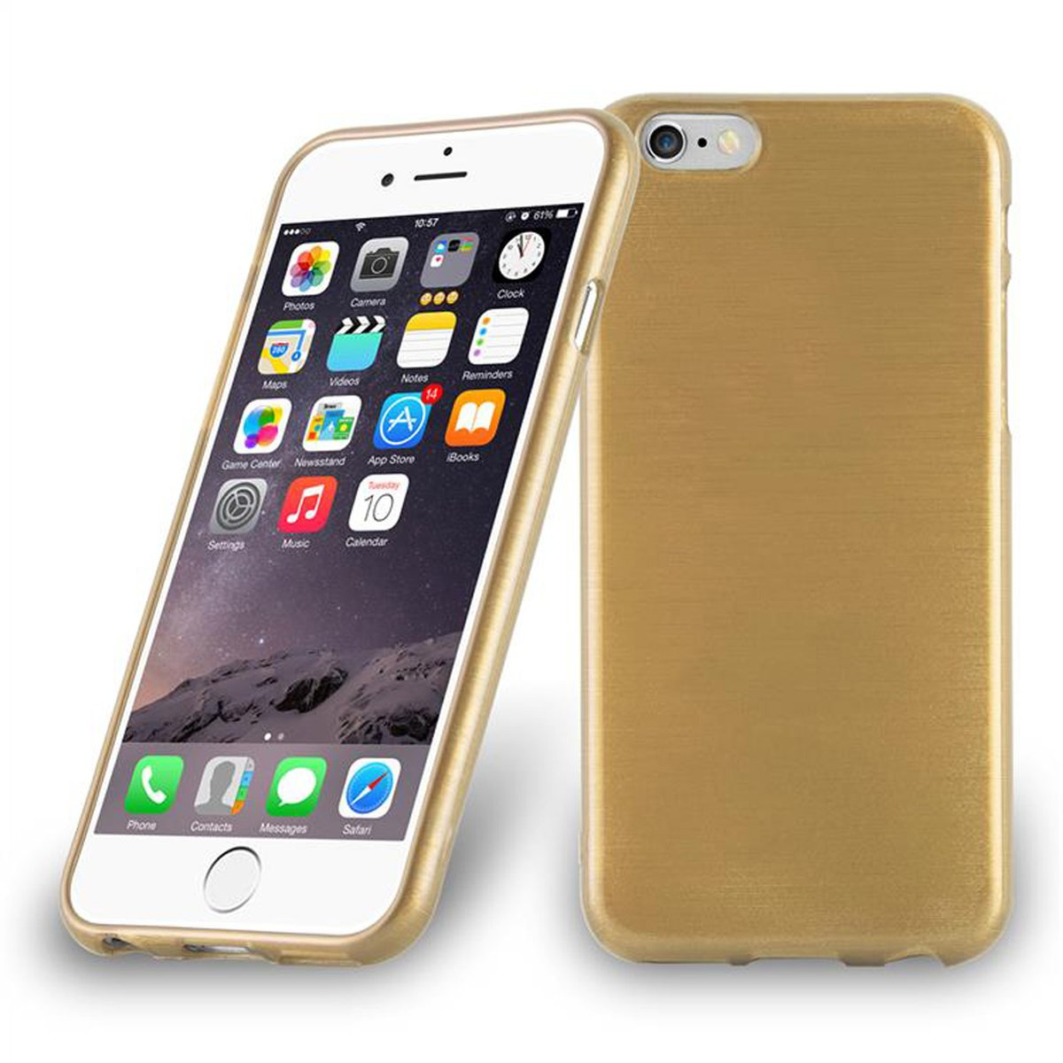 CADORABO TPU Brushed / Backcover, 6S, Apple, 6 iPhone Hülle, GOLD