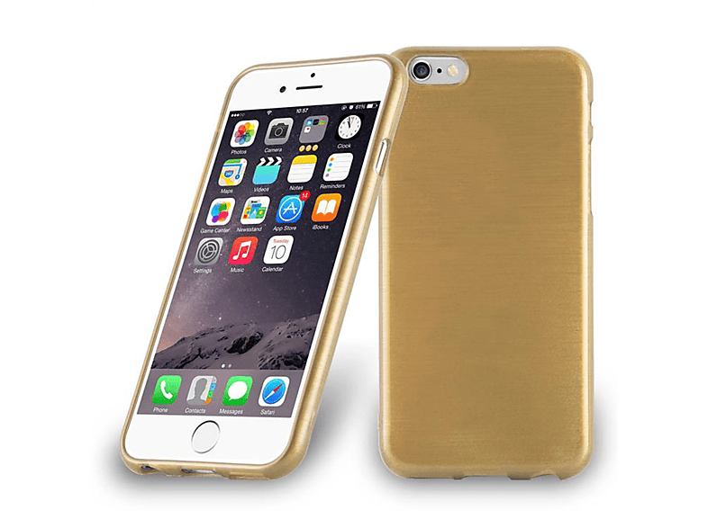 CADORABO TPU iPhone GOLD / Brushed Hülle, Backcover, Apple, 6S, 6