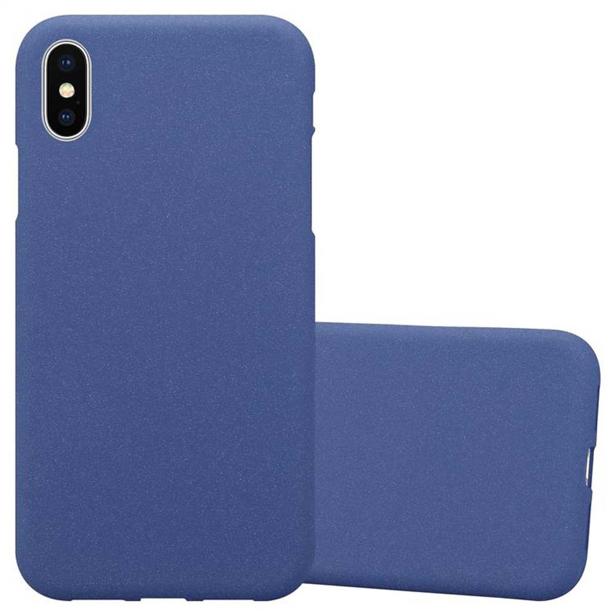 MAX, Frosted XS Backcover, TPU Apple, DUNKEL Schutzhülle, CADORABO FROST iPhone BLAU