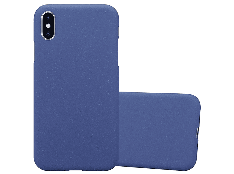 CADORABO TPU Frosted Schutzhülle, Backcover, Apple, iPhone XS MAX, FROST DUNKEL BLAU